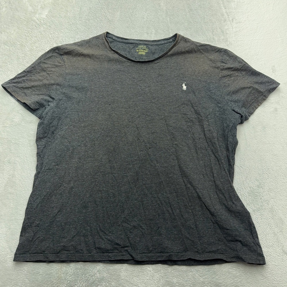 Polo Ralph Lauren T-Shirt Mens XXL Grey Pony Logo Crew Neck Short Sleeve Tee